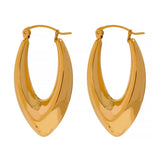 Geometric Drop Hoop Earrings Stainless Steel