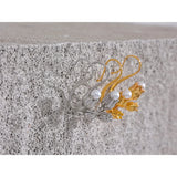 Pearls Tulip Flower Earrings 18K PVD Copper Jewelry