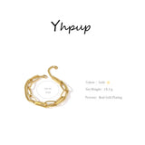 Stainless Steel Bangle Bracelet for Women, Golden Metal Texture Jewelry