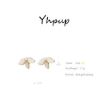Shell Flower Stud Earrings Simulated Pearls Jewelry for Women