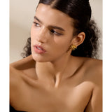 Stainless Steel Fireworks Flower Geometric Stud Earrings