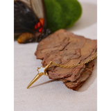 18K PVD Plated Star Pendant Necklace Gift