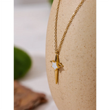 18K PVD Plated Star Pendant Necklace Gift