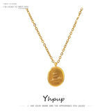 Stainless Steel Round Pendant Necklace