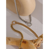 Chain Statement Necklace for Women Stainless Steel Charm Jewelry