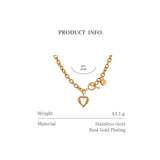 Golden Heart Collar Necklace for Women