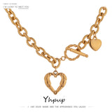 Golden Heart Collar Necklace for Women