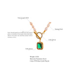 Freshwater Pearls Chain CZ Pendant Choker Necklace