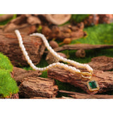 Freshwater Pearls Chain CZ Pendant Choker Necklace
