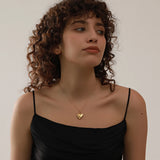 Heart Stainless Steel Pendant Drop Necklace