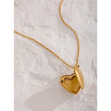 Heart Stainless Steel Pendant Drop Necklace
