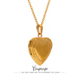 Heart Stainless Steel Pendant Drop Necklace
