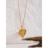 Heart Stainless Steel Pendant Drop Necklace