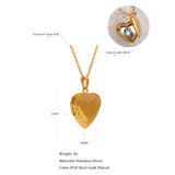 Heart Stainless Steel Pendant Drop Necklace