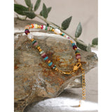 Natural Stone Pearl Chain Bracelet Bangle for Women