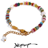 Natural Stone Pearl Chain Bracelet Bangle for Women
