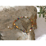 Natural Stone Pearl Chain Bracelet Bangle for Women