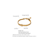 18K Plated Cuban Chain Stainless Steel Bracelet Zircon Statement Jewelry