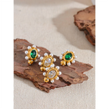 Zircon Geometric Stud Earrings for Women
