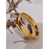 Stainless Steel Round Wide Bracelet Bangle Texture Silver Charm Jewelry