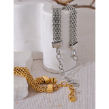 Stainless Steel Cuban Chain Bracelet 18K PVD Plated Bangle