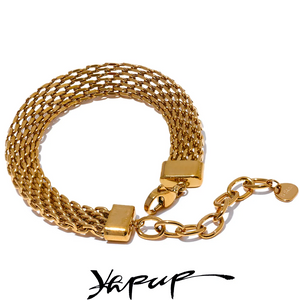 Stainless Steel Cuban Chain Bracelet 18K PVD Plated Bangle