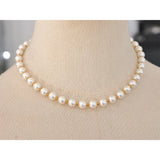 Pearls No Peeling Beads Chain Waterproof Necklace Stainless Steel