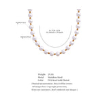 Pearls No Peeling Beads Chain Waterproof Necklace Stainless Steel