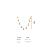 Colorful CZ Stainless Steel Collar Necklace Women's Jewelry Christmas Gift