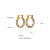 Micro CZ Stainless Steel Hoop Huggie Earrings Women
