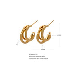Geometric Punk Earrings Stainless Steel Pendientes