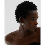 Twisted Texture Pearls Stainless Steel Hoop Earrings