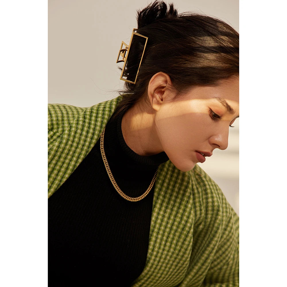 Geometric Stainless Steel Choker Necklace for Women