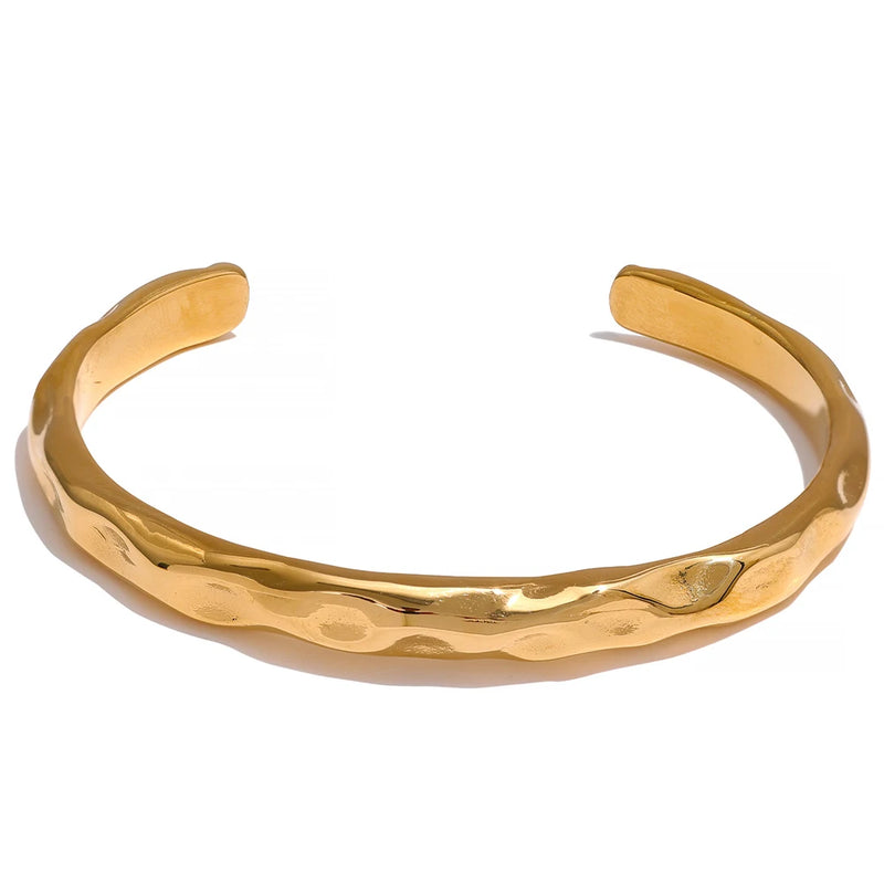 Minimalist Tarnish Stainless Steel Bangle Bracelet