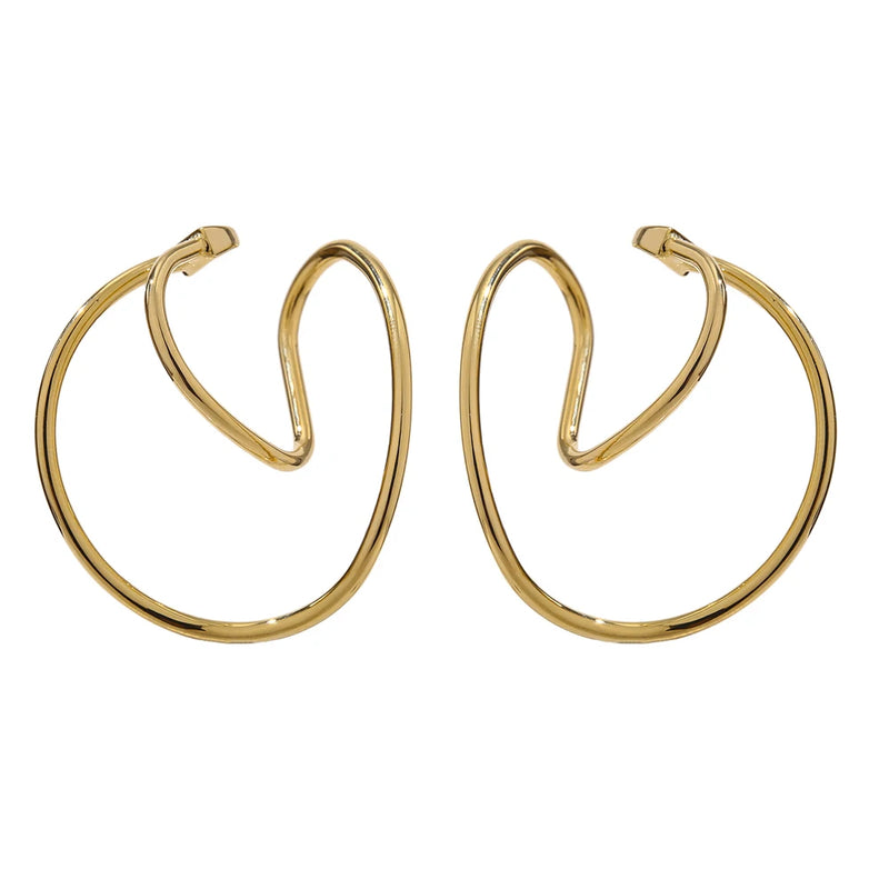 Metal Geometric Ear Bone Clip for Women Copper No Puncture Earrings