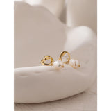 Minimalist Natural Pearls Dangle Earrings Stylish Jewelry Gift