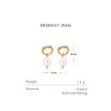 Minimalist Natural Pearls Dangle Earrings Stylish Jewelry Gift