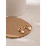 Minimalist Natural Pearls Dangle Earrings Stylish Jewelry Gift