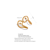 Minimalist Stainless Steel Hollow Stud Earrings for Women
