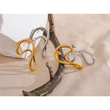 Minimalist Stainless Steel Hollow Stud Earrings for Women