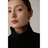 Pearl Asymmetry Dangle Earrings Stainless Steel Geometric Accessories