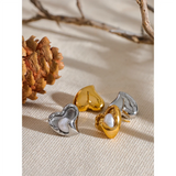 Natural Pearl Heart Stud Earrings Romantic Jewelry