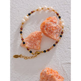 Pearl Bead Chain Bling Bracelet Bangle Stainless Steel