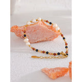 Pearl Bead Chain Bling Bracelet Bangle Stainless Steel