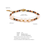 Pearl Bead Chain Bling Bracelet Bangle Stainless Steel