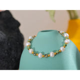Stone Freshwater Pearls Charm Bracelet Bangle for Women Gift