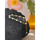 Stone Freshwater Pearls Charm Bracelet Bangle for Women Gift