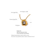 CZ Pendant Stainless Steel Necklace Stylish Jewelry