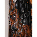Colorful CZ Chain Necklace Stainless Steel Collar Jewelry for Women