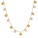 Colorful CZ Chain Necklace Stainless Steel Collar Jewelry for Women